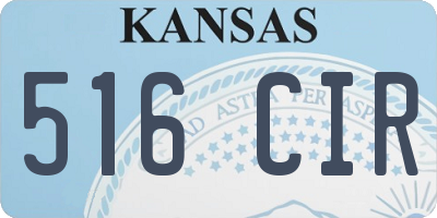 KS license plate 516CIR
