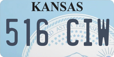 KS license plate 516CIW