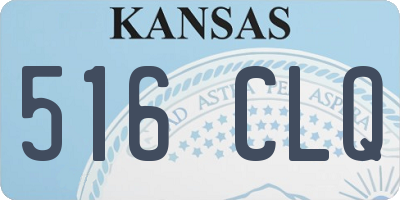 KS license plate 516CLQ