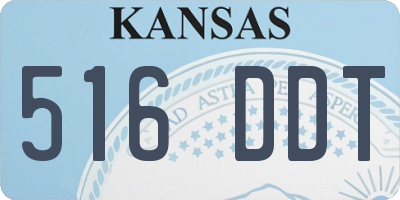 KS license plate 516DDT