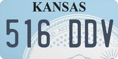 KS license plate 516DDV