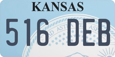 KS license plate 516DEB