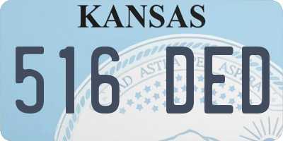KS license plate 516DED