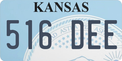 KS license plate 516DEE