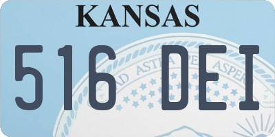 KS license plate 516DEI