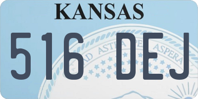 KS license plate 516DEJ