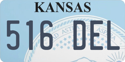 KS license plate 516DEL