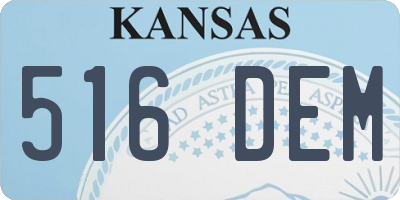 KS license plate 516DEM