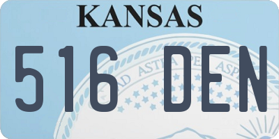 KS license plate 516DEN
