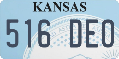 KS license plate 516DEO