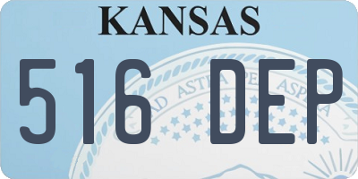 KS license plate 516DEP