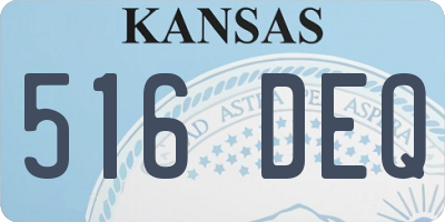 KS license plate 516DEQ