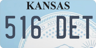 KS license plate 516DET