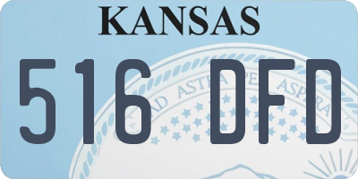 KS license plate 516DFD
