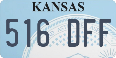 KS license plate 516DFF