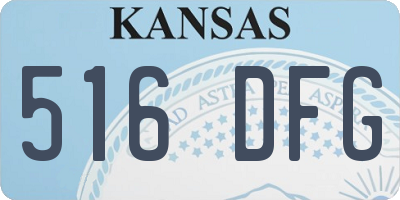 KS license plate 516DFG