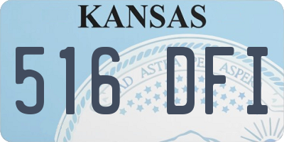 KS license plate 516DFI