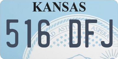 KS license plate 516DFJ