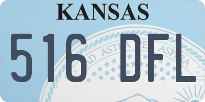 KS license plate 516DFL