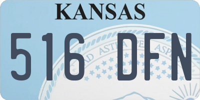 KS license plate 516DFN