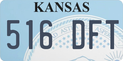 KS license plate 516DFT