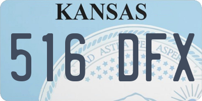 KS license plate 516DFX