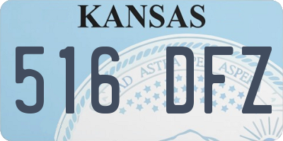 KS license plate 516DFZ