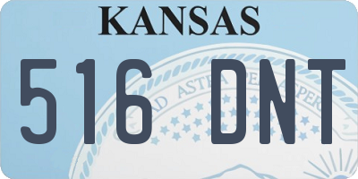 KS license plate 516DNT