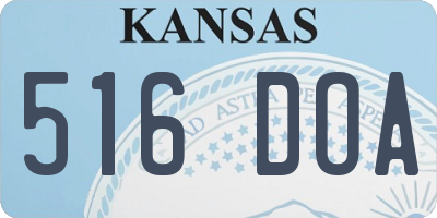KS license plate 516DOA
