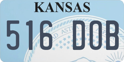 KS license plate 516DOB