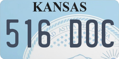 KS license plate 516DOC