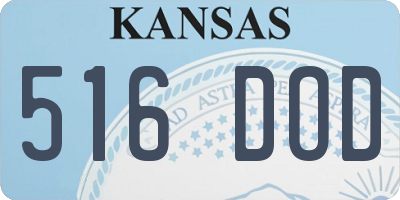 KS license plate 516DOD