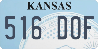 KS license plate 516DOF