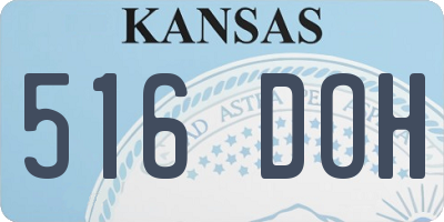 KS license plate 516DOH