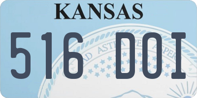 KS license plate 516DOI