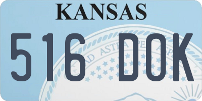 KS license plate 516DOK
