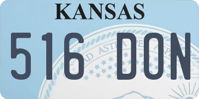 KS license plate 516DON