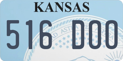KS license plate 516DOO