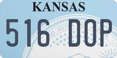 KS license plate 516DOP