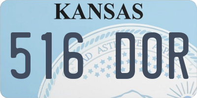 KS license plate 516DOR
