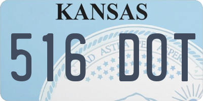 KS license plate 516DOT