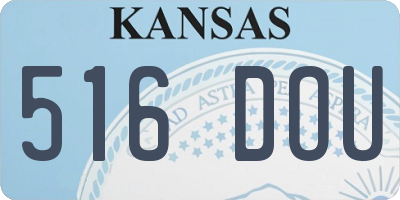 KS license plate 516DOU