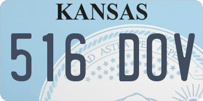 KS license plate 516DOV