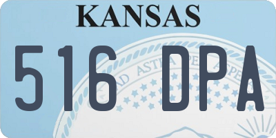 KS license plate 516DPA