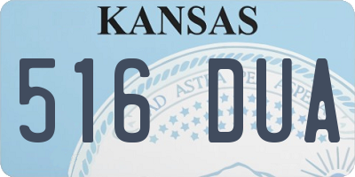 KS license plate 516DUA