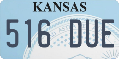 KS license plate 516DUE