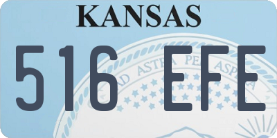 KS license plate 516EFE