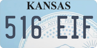 KS license plate 516EIF