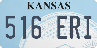KS license plate 516ERI
