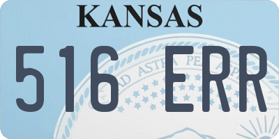 KS license plate 516ERR